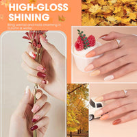 Perfect Summer Gel Nail Polish, 12 Colors Gel Polish Winter Red Brown Nude Soak Off UV Nail Polish Gel, Manicure DIY Salon Nail Art Gift for Women Girls