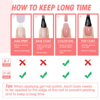 Gellen Jelly Ice Gel Nail Polish, 6 Colors Light Pink Cherry Pink Gel Polish Set Nude Pink Soak Off Nail Gel Kit for Women Nail Art Home Diy Manicure