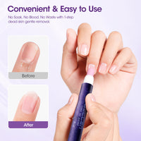 Gellen 4-in-1 Cuticle Pusher Pen with Micro-Dosin Oil, Ceramic Nail Pusher Oil Pen for Hangnails & Dry Nails, Nail Care Pen for Repair & Nourish Nails, Cuticle Remover & Cuticle Oil in a Pen