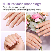 Gellen 15ml Nail Strengthener, Air Dry Clear Finish Nail Growth Strengthener for Thin Weak and Damaged Nails Repair Solution with Protein Keratin Calcium Nourish Nail Care Treatment, Lavender Scented