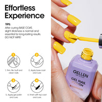 Gellen Gel Nail Polish, 18ml Yellow Nail Polish Soak Off UV LED Nail Gel Polish Nail Art Manicure Salon at Home DIY Gel, Christmas Gifts for Women Girls