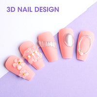 Gellen Solid Nail Glue Gel for Fake Nails, 2Pcs 15g Strong Solid Glue for Salon Nail Art UV/LED Cure Nail Prep for Press-on Nails