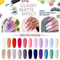 Candy Lover Gel Nail Polish Kit with Top Coat Base Coat Matte Coat 22 Colors UV Gel Polish Girls Ladies Women Nail Gel Polish Kit Holiday Gift Soak Off Gel Nail Set Gel Nail Polish