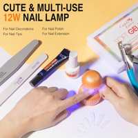 Candy Lover Gel X Nail Kit, 552 Pcs Full Cover Matte Fake Coffin Nail Tips Kit with 4-in-1 Nail Glue Gel and Nail Lamp, Acrylic Gel Nail Extension Kit, Gift for Girls Women