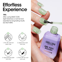Gellen Jelly Gel Nail Polish, 18ML Sheer Pale Green Gel Polish UV Light Soak off Translucent Nail Polish Salon Manicure DIY Nail Art, Christmas Gifts for Women Girls