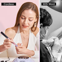 Gellen Cordless Electric Nail Drill, 11 in 1 Professional Nail File Kit, Rechargeable Pedicure Manicure Nail Drill Kit 35000 RPM Portable Efile Set