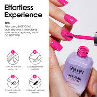 Gellen Gel Nail Polish, 18ml Hot Pink Nail Polish Soak Off UV LED Nail Gel Polish Nail Art Manicure Salon at Home DIY Gel, Christmas Gifts for Women Girls