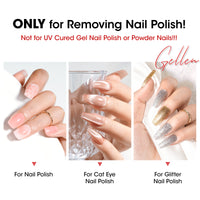 Gellen Nail Polish Remover, 180ML Non Acetone Gentle Nail Polish Remover for Regular Nail Polish, Berry Scent Nail Polish Remover with Easy Push-down Pump, 6.34 fl oz