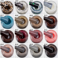 Candy Lover Gel Nail Polish Kit with Top Base Coats Matte Coat, Natural Quick Dry Long-Lasting Gel Nails, 16 Colors Modern Cool Collection Gel Nail Polish Set Gift