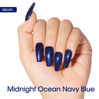 Gellen White Gel Nail Polish and Shimmer Blue Gel Polish, 10ml Sparkle Silver Nail Polish Soak Off No Wipe UV Gel for Nail Art Salon Manicure DIY, Christmas Gifts for Women