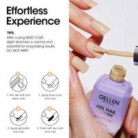 Gellen Gel Nail Polish, 18ml Nude Neutral Nail Polish Soak Off UV LED Nail Gel Polish Nail Art Manicure Salon at Home DIY Gel, Christmas Gifts for Women Girls