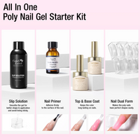 Candy Lover Poly Nail Gel Kit with UV Light, 10 Pink Orange Clear Colors, Poly Nail Extension Gel Starter Kit for Beginners with Everything, Nail Thickening Solution