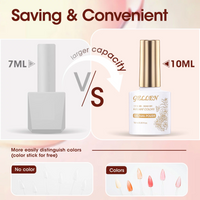 Gellen Jelly Gel Nail Polish Kit, 6 Transparent Brown Red Colors Gel Polish Set, Manicure and Nail Art DIY Gifts for Women