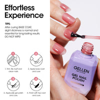 Gellen Jelly Gel Nail Polish, 18ML Sheer Dark Pink Gel Polish UV Light Soak off Translucent Nail Polish Salon Manicure DIY Nail Art, Christmas Gifts for Women Girls
