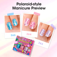 Gellen Nail Polish, Quick Dry 3 Colors Glitter Sliver Pink Green Nail Polish Set Xmas Halloween Nail Lacquer Set, Gift for Women Home Nail Art, No UV Light Needed, 0.33 Fl.oz