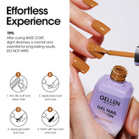 Gellen Gel Nail Polish, 18ml Fall Pumpkin Nail Polish Soak Off UV LED Nail Gel Polish Nail Art Manicure Salon at Home DIY Gel, Christmas Gifts for Women Girls