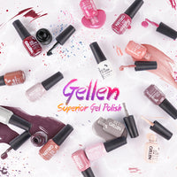 Gellen Gel Nail Polish Kit, 16 Colors Gel Polish Nudes Pink Red Brown Soak Off Nail Gel Polish Set with Top and Base Coat, UV Nail Gel DIY Salon Nail Art Valentine Gift for Women