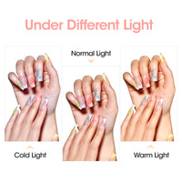 Gellen Gel Nail Polish Kit, Glossy Blue Yellow Purple Gel Polish, Soak off Gel Nail Kit for DIY Home Gel Manicure Set, 6 Colors Nail Polish Kit for Nail Art