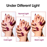 Gellen Gel Nail Polish Kit, Glossy Purple Red Pink Gel Polish, Soak off Gel Nail Kit for DIY Home Gel Manicure Set, 6 Colors Nail Polish Kit for Nail Art