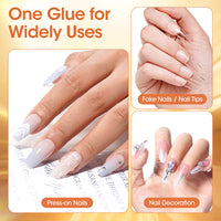 Candy Lover Nail Glue and Glue Remover for Press on Nails, Air Dry Nail Glue and Acrylic Nail Glue Remover Set for Fake Nail Tips, 0.23 fl oz Each