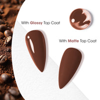 Gellen Gel Nail Polish, 18ml Brown Chocolate Nail Polish Soak Off UV LED Nail Gel Polish Nail Art Manicure Salon at Home DIY Gel, Christmas Gifts for Women Girls