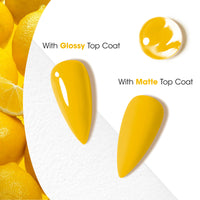 Gellen Gel Nail Polish, 18ml Yellow Nail Polish Soak Off UV LED Nail Gel Polish Nail Art Manicure Salon at Home DIY Gel, Christmas Gifts for Women Girls