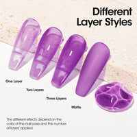 Gellen Jelly Gel Nail Polish, 18ML Sheer Bright Purple Gel Polish UV Light Soak off Translucent Nail Polish Salon Manicure DIY Nail Art, Christmas Gifts for Women Girls