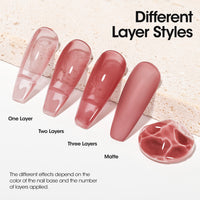 Gellen Jelly Gel Nail Polish, 18ML Sheer Dark Pink Gel Polish UV Light Soak off Translucent Nail Polish Salon Manicure DIY Nail Art, Christmas Gifts for Women Girls