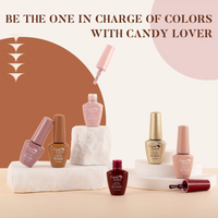 Candy Lover Gel Nail Polish Set, 6 Colors Nudes Dark Golden Glitters Gel Polish, UV LED Nail Polish Gel, Nail Art Kit Gel Polish Gifts for Women Girls