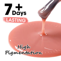 Gellen Nail Polish, Quick Air Dry 6 Colors Nail Lacquer Set Classic Jelly Nude Brown Nail Polish Set for Nail Manicure DIY Art Home, No UV Light Needed, 0.33 Fl.oz