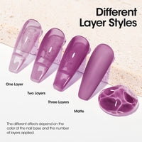 Gellen Jelly Gel Nail Polish, 18ML Sheer Dark Purple Gel Polish UV Light Soak off Translucent Nail Polish Salon Manicure DIY Nail Art, Christmas Gifts for Women Girls