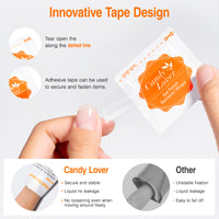 Candy Lover Gel Polish Remover, 200pcs Acetone-Free Gel Nail Polish Remover Wipes with Nail File and Cuticle Pusher, Professional Individually Wrapped Nail Polish Remover Pads