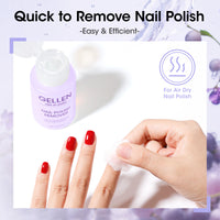 Gellen Nail Polish Remover, 180ML Non Acetone Gentle Nail Polish Remover for Regular Nail Polish, Wine Scent Nail Polish Remover with Easy Push-down Pump, 6.34 fl oz