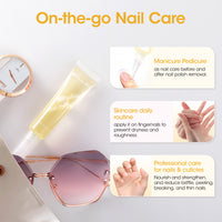 Gellen Cuticle Oil Pen for Nails, Vanilla Nourishing Nail Growth Oil, Jojoba & VE, Soften Cuticles Nails Strengthening, Leak-free Brush Applicator, Pro Nail Care for Brittle Dry Hands