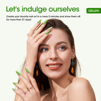 Gellen Grass Green Gel Nail Polish and Semi Sheer Shimmer Green Gel Polish, 10ml Sparkle Silver Nail Polish Soak Off No Wipe UV Gel for Nail Art Salon Manicure DIY, Christmas Gifts for Women
