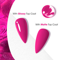 Gellen Gel Nail Polish, 18ml Hot Pink Nail Polish Soak Off UV LED Nail Gel Polish Nail Art Manicure Salon at Home DIY Gel, Christmas Gifts for Women Girls
