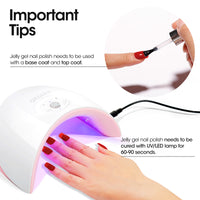 Gellen Jelly Gel Nail Polish, 18ML Sheer Hot Red Gel Polish UV Light Soak off Translucent Nail Polish Salon Manicure DIY Nail Art, Christmas Gifts for Women Girls