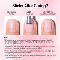 Candy Lover Nail Builder Gel, 7-in-1 Pink Builder for Nails, UV/LED Cured Rubber Base Coat Color Gel Polish Strengthener Thickening Extension Nail Shaping Rhinestone Glue in a Bottle for DIY Home