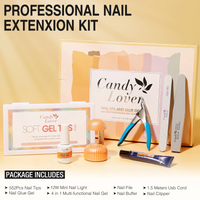 Candy Lover Gel X Nail Kit, 552 Pcs Full Cover Matte Fake Coffin Nail Tips Kit with 4-in-1 Nail Glue Gel and Nail Lamp, Acrylic Gel Nail Extension Kit, Gift for Girls Women