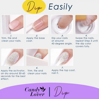 Candy Lover Dip Powder Nail Dip Powder Set, 12 Nail Dip Colors, Manicure Nail Art Dipping Powder Kit Nail Dipping System