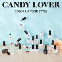 Candy Lover Gel Nail Polish Kit with Top Coat Base Coat Matte Coat, Natural Quick Dry Long-Lasting Gel Polish, 16 Colors Gel Nails, Spring Summer Gel Nail Polish Gift Sets for Home Salon Nail Art DIY