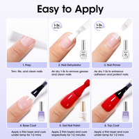 Gellen Nail Dehydrator and Primer Set, 18ML Hema-free Air Dry Nails Prep Dehydrate & Acid-free Bond Primer System Kit for Long Lasting Gel Nail Polish Acrylic Press-ons Nail Art Supplies