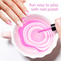 Gellen Nail Polish, Quick Air Dry 6 Colors Nail Lacquer Set Lavender Purple Trendy Nail Polish Kit for Nail Manicure DIY Art Home, No UV Light Needed, 0.33 oz Each Bottle