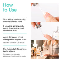 Gellen 15ml Nail Strengthener, Air Dry Clear Finish Nail Growth Strengthener for Thin Weak and Damaged Nails Repair Solution with Protein Keratin Calcium Nourish Nail Care Treatment, Unscented