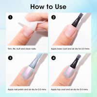 Gellen Nail Polish, Quick Dry 3 Colors Glitter Green Dark Green Blue Nail Polish Set Xmas Halloween Nail Lacquer Set, Gift for Women Home Nail Art, No UV Light Needed, 0.33 Fl.oz