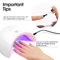 Gellen Jelly Gel Nail Polish, 18ML Sheer Pale Green Gel Polish UV Light Soak off Translucent Nail Polish Salon Manicure DIY Nail Art, Christmas Gifts for Women Girls