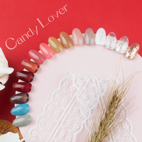 Candy Lover Gel Nail Polish Kit with Top Base Coats Matte Coat, Natural Quick Dry Long-Lasting Gel Nails, 16 Colors Modern Cool Collection Gel Nail Polish Set Gift