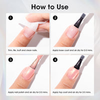 Gellen Nail Polish, Quick Dry 3 Colors Glitter Purple Dark Purple Pink Nail Polish Set Xmas Halloween Nail Lacquer Set, Gift for Women Home Nail Art, No UV Light Needed, 0.33 Fl.oz