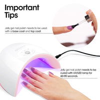 Gellen Jelly Gel Nail Polish, 18ML Sheer Dark Purple Gel Polish UV Light Soak off Translucent Nail Polish Salon Manicure DIY Nail Art, Christmas Gifts for Women Girls