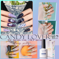 Candy Lover Gel Nail Polish Starter Kit with LED UV Light, 12 Colors Gel Polish, Natural Quick Dry Long-Lasting Gel Nail Polish Sets, Romance and Cool Series Nail Gel Kit Gift Girl Lady Women